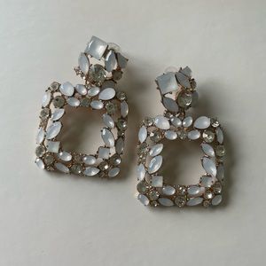 White Statement Earring
